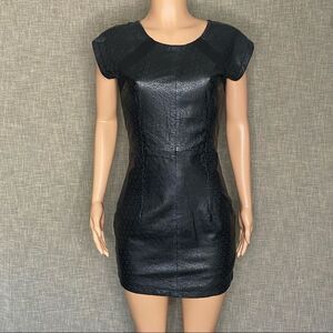 Rachel Gilbert Perforated Leather Mini Dress